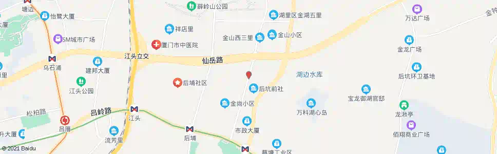厦门后坑后社_公交站地图_厦门公交_妙搜公交查询2025