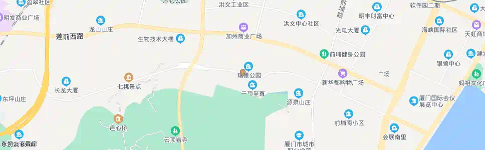 厦门瑞景公园南门_公交站地图_厦门公交_妙搜公交查询2025
