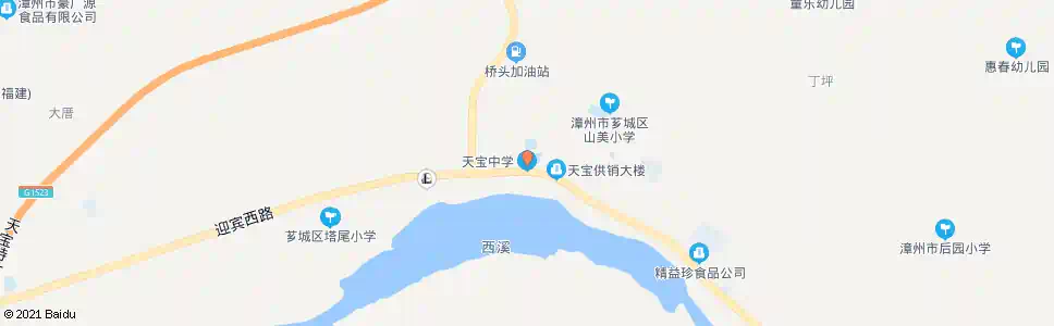 漳州天宝中学_公交站地图_漳州公交_妙搜公交查询2025