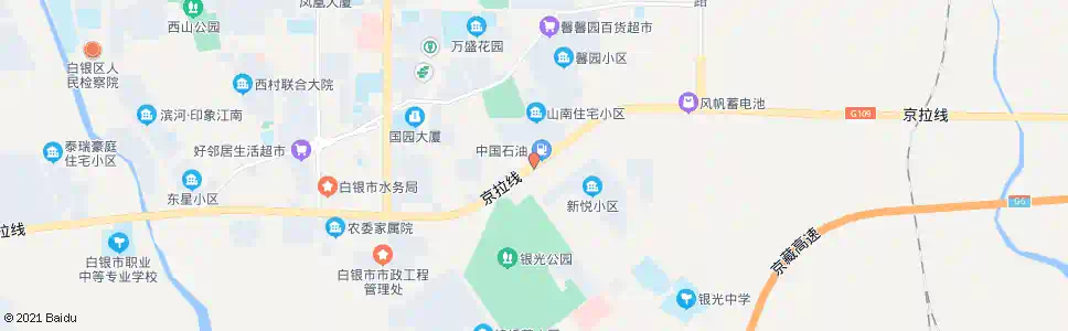 白银银光什字_公交站地图_白银公交_妙搜公交查询2025