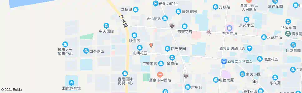 酒泉光明花园_公交站地图_酒泉公交_妙搜公交查询2025