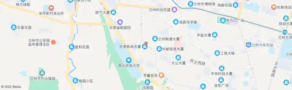 兰州甘肃日报站_公交站地图_兰州公交_妙搜公交查询2025