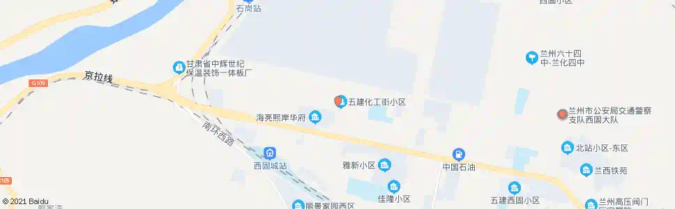 兰州化工街西口_公交站地图_兰州公交_妙搜公交查询2025