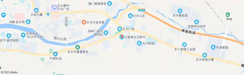 天水天河小区(岷山路)_公交站地图_天水公交_妙搜公交查询2025