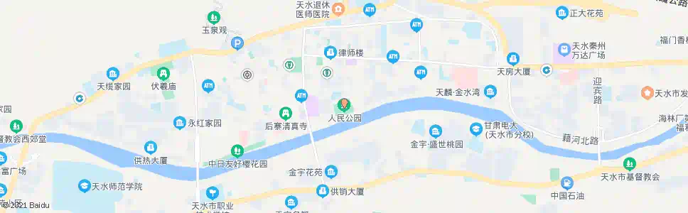 天水人民公园_公交站地图_天水公交_妙搜公交查询2025