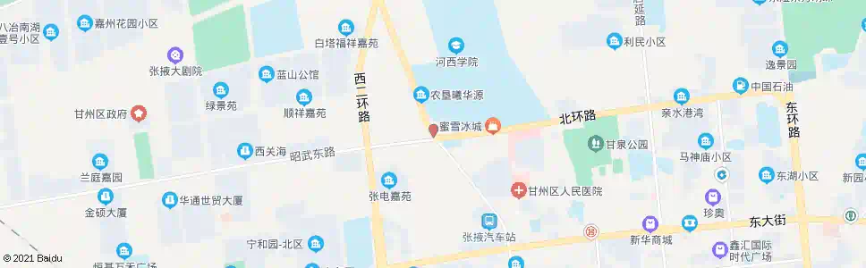 张掖西关二社_公交站地图_张掖公交_妙搜公交查询2025
