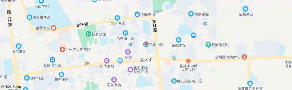 张掖东湖小区_公交站地图_张掖公交_妙搜公交查询2025