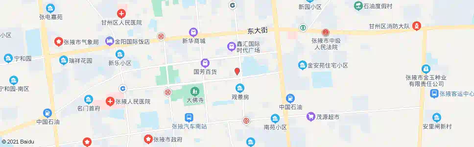 张掖民主东街什字_公交站地图_张掖公交_妙搜公交查询2025