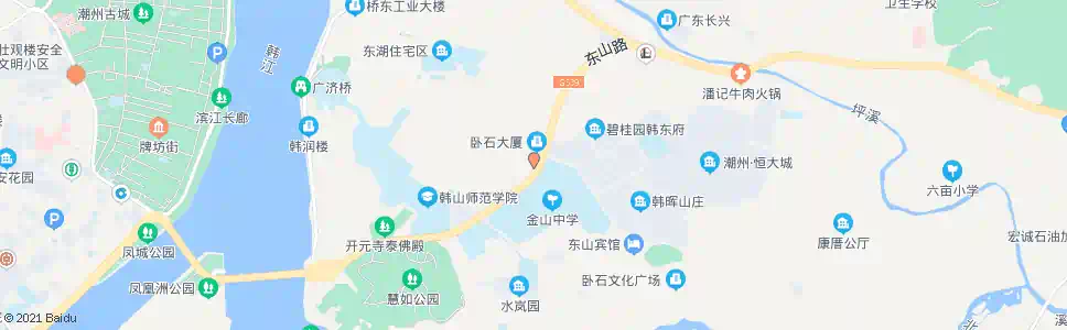 潮州花园里_公交站地图_潮州公交_妙搜公交查询2025