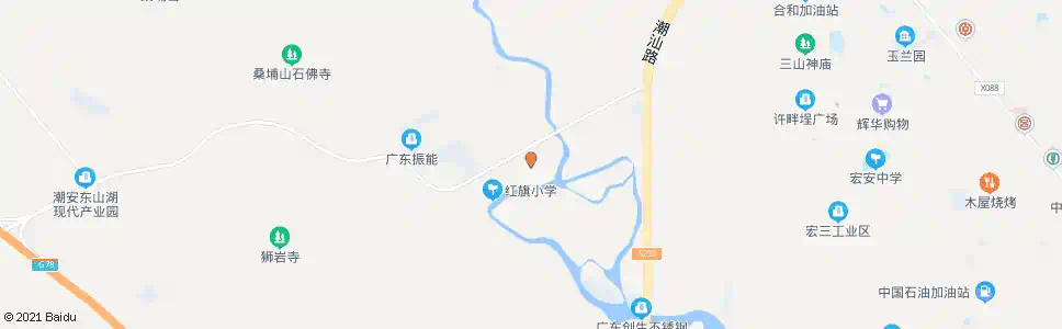 潮州红旗路口_公交站地图_潮州公交_妙搜公交查询2025