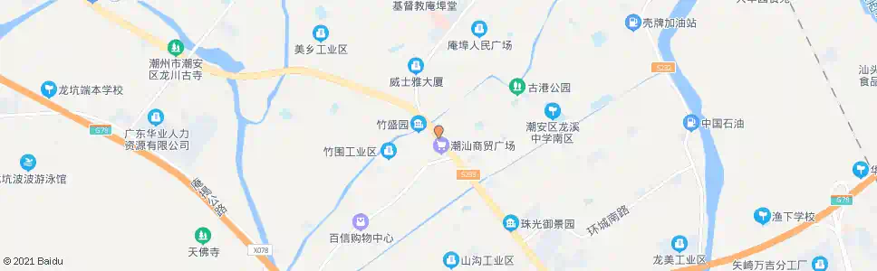 潮州亭厦_公交站地图_潮州公交_妙搜公交查询2025