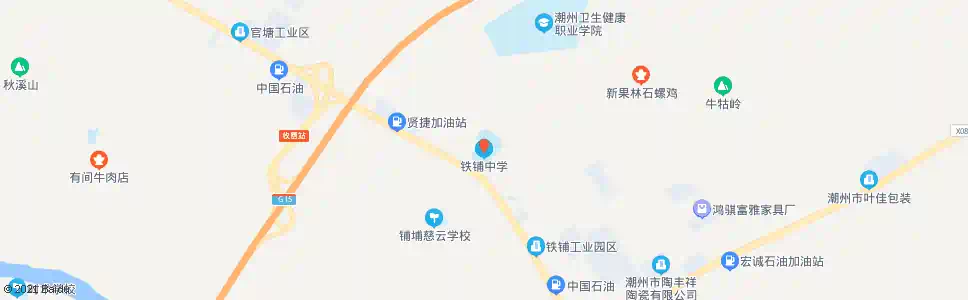 潮州铁铺中学_公交站地图_潮州公交_妙搜公交查询2025