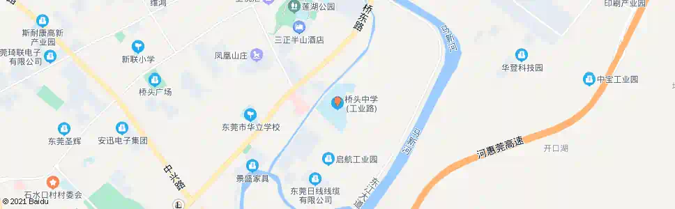 东莞桥头中学_公交站地图_东莞公交_妙搜公交查询2025