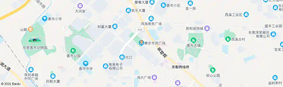 东莞寮步市民广场_公交站地图_东莞公交_妙搜公交查询2025