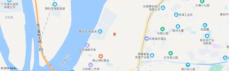 东莞杨公洲市场_公交站地图_东莞公交_妙搜公交查询2025