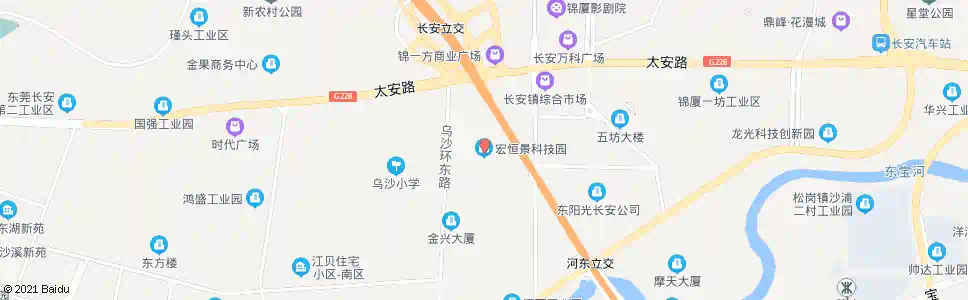东莞宏恒景厦边工业区_公交站地图_东莞公交_妙搜公交查询2025