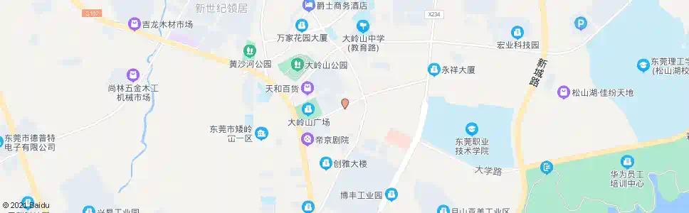 东莞大岭山文化中心_公交站地图_东莞公交_妙搜公交查询2025