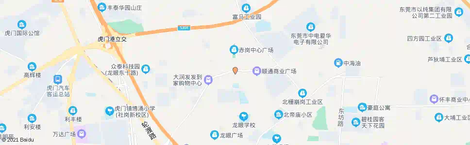 东莞赤岗综合市场_公交站地图_东莞公交_妙搜公交查询2025