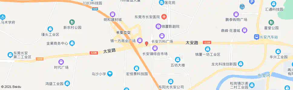 东莞长安商贸城_公交站地图_东莞公交_妙搜公交查询2025