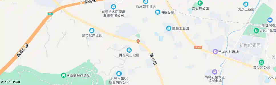 东莞大洞水库路口_公交站地图_东莞公交_妙搜公交查询2025