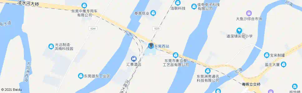 东莞向西市场_公交站地图_东莞公交_妙搜公交查询2025