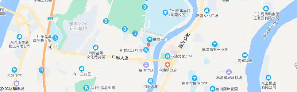 东莞江畔湾北门_公交站地图_东莞公交_妙搜公交查询2025