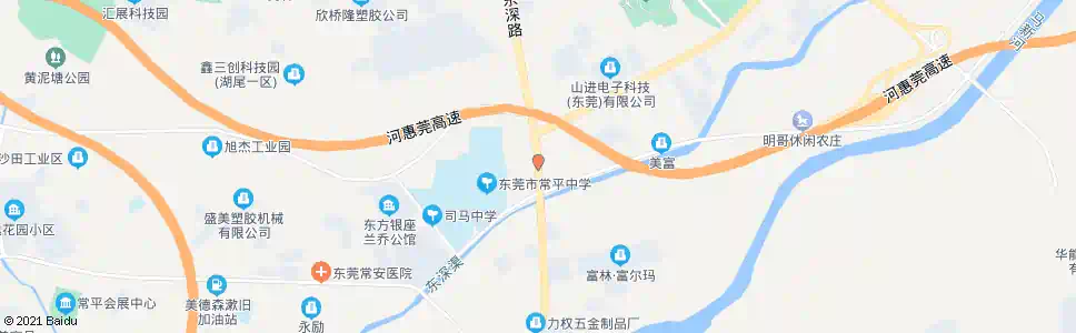 东莞常平中学路口_公交站地图_东莞公交_妙搜公交查询2025