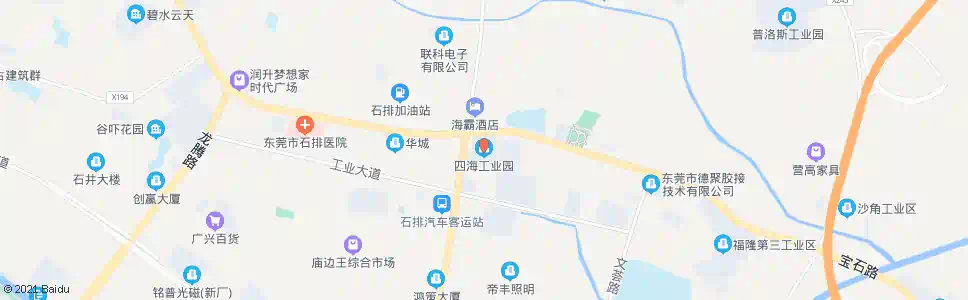 东莞四海工业园_公交站地图_东莞公交_妙搜公交查询2025