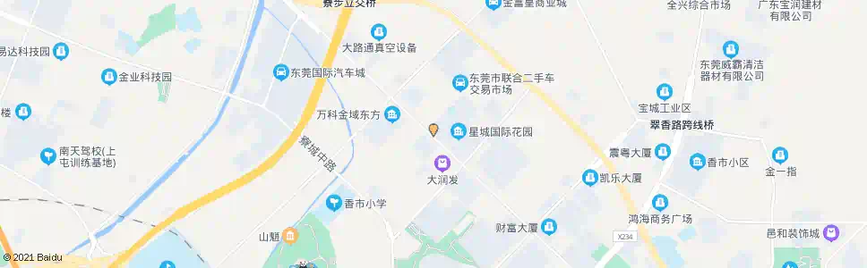 东莞星城花园_公交站地图_东莞公交_妙搜公交查询2025
