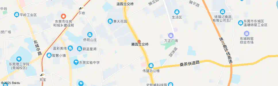 东莞圃园路口_公交站地图_东莞公交_妙搜公交查询2025