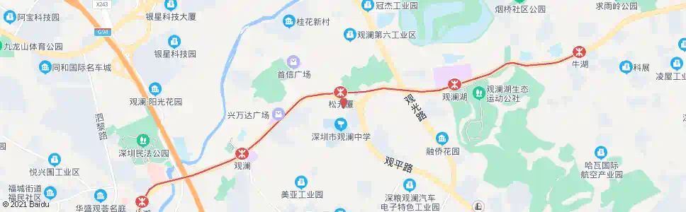 东莞深圳市观澜汽车客运站_公交站地图_东莞公交_妙搜公交查询2025