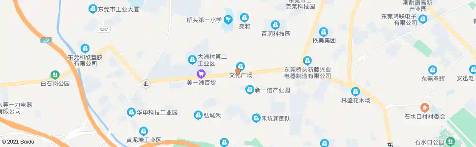 东莞大洲工业区_公交站地图_东莞公交_妙搜公交查询2025