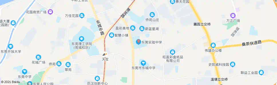 东莞实验中学北_公交站地图_东莞公交_妙搜公交查询2025
