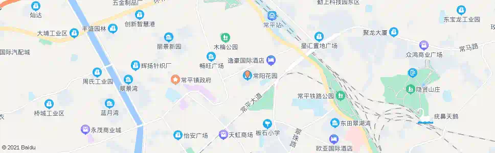 东莞常阳花园_公交站地图_东莞公交_妙搜公交查询2025