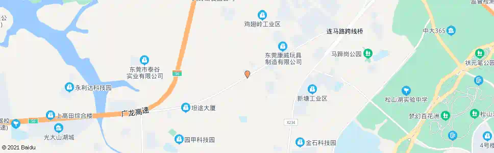 东莞鸡翅岭马连路口_公交站地图_东莞公交_妙搜公交查询2025