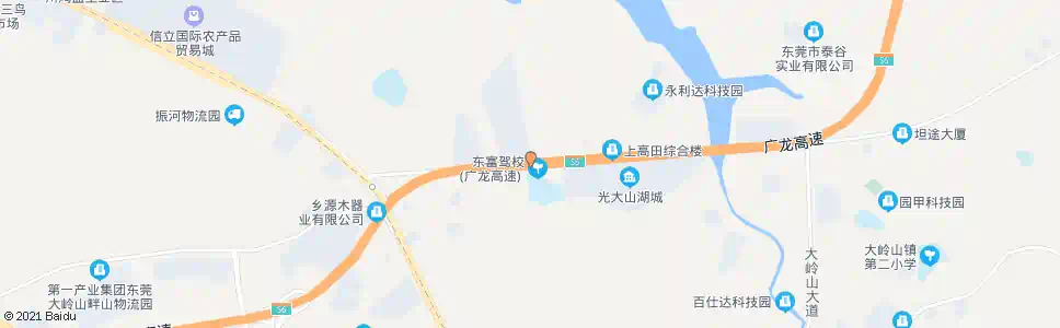 东莞上高田村_公交站地图_东莞公交_妙搜公交查询2025