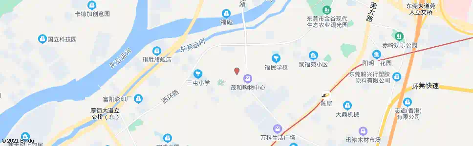 东莞上屯商业街_公交站地图_东莞公交_妙搜公交查询2025