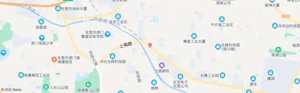 东莞上角加油站_公交站地图_东莞公交_妙搜公交查询2025
