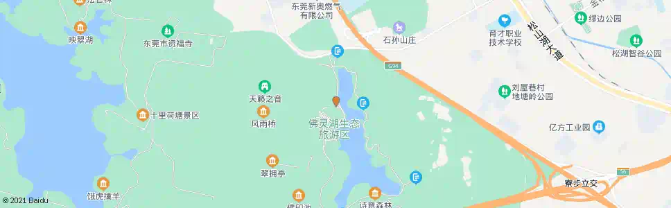东莞佛灵湖郊野公园_公交站地图_东莞公交_妙搜公交查询2025