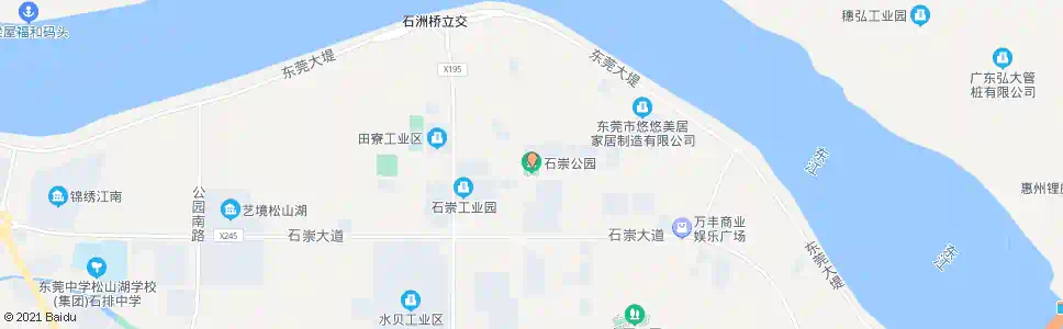 东莞石崇公园_公交站地图_东莞公交_妙搜公交查询2025