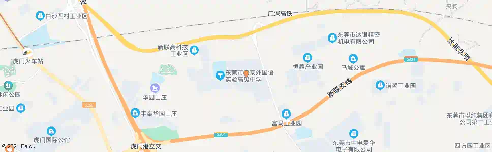 东莞新联丰泰东海山庄_公交站地图_东莞公交_妙搜公交查询2025