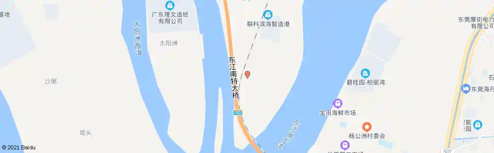 东莞沙田大流_公交站地图_东莞公交_妙搜公交查询2025