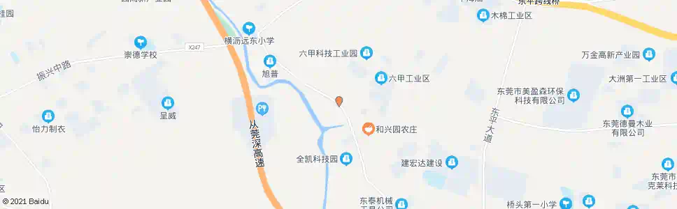 东莞六甲工业区_公交站地图_东莞公交_妙搜公交查询2025