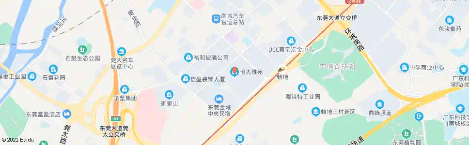 东莞恒大雅苑_公交站地图_东莞公交_妙搜公交查询2025