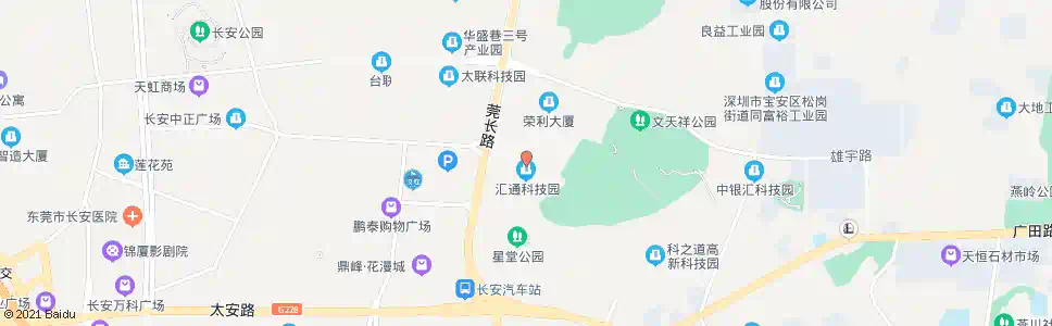 东莞汇通工业园_公交站地图_东莞公交_妙搜公交查询2025