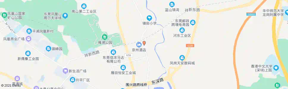 东莞雁田小学_公交站地图_东莞公交_妙搜公交查询2025