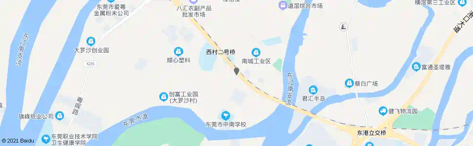 东莞南城村(往粤晖路方向)_公交站地图_东莞公交_妙搜公交查询2025
