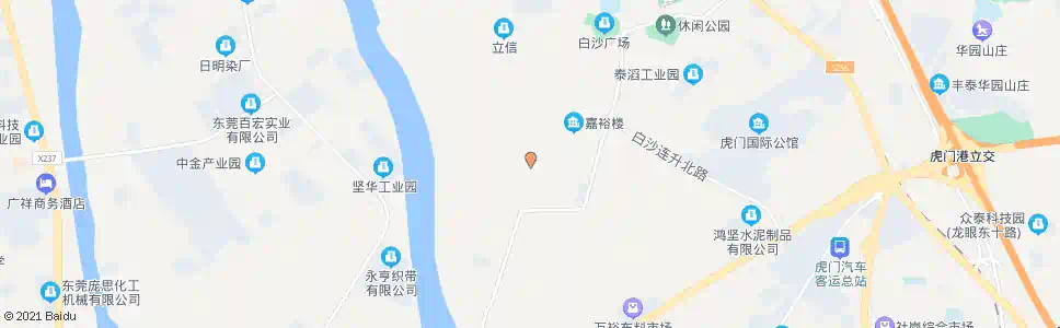 东莞白沙大路中_公交站地图_东莞公交_妙搜公交查询2025