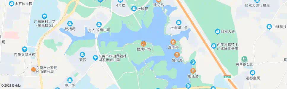 东莞松湖广场_公交站地图_东莞公交_妙搜公交查询2025