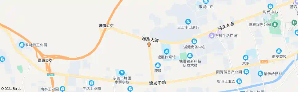 东莞三正酒店路口_公交站地图_东莞公交_妙搜公交查询2025